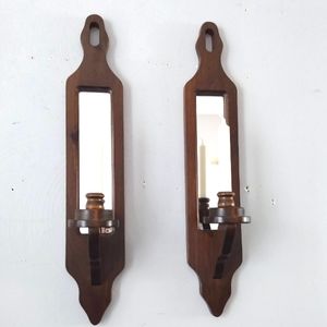 Vintage wood candleholders